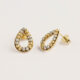 Diamond Cut Teardrop Earrings - Thumbnail Image 2