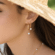 Paperclip Pearl Drop Earrings - Thumbnail Image 2