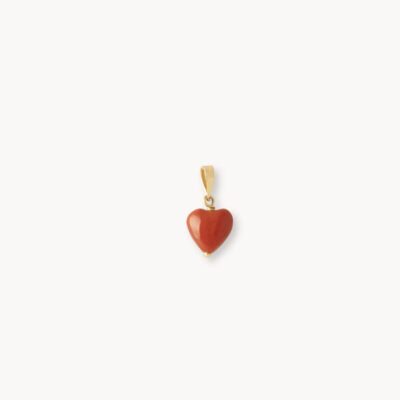 Small Coral Heart Pendant