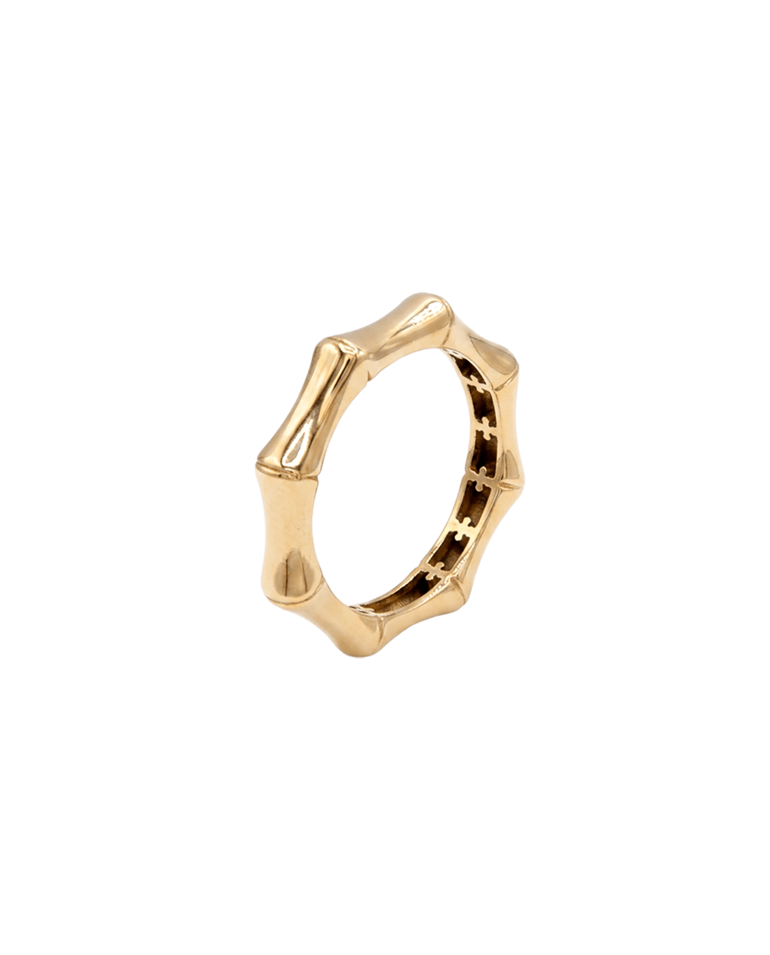 Gold Boutique Florence_18K Gold_Bamboo Ring Thin Yellow 2